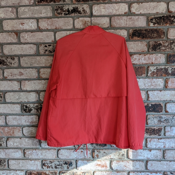๐ฌ๏ธ Vintage 80s Red Aqua Sheen Windbreaker XL - Picture 9 of 11